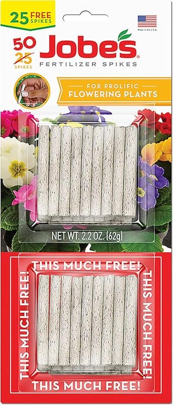 Jobe's Plant Food Fertilizer Spikes for Indoor Flowering Houseplants, 