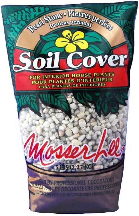 Mosser Lee 5lb Pearl Stone Soil Cover – Elegant Decorative Gravel for