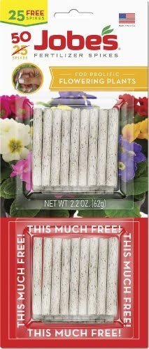 Jobes 50-Pack Flowering Plant Food Spikes 10-10-4 for Continuous Nutri