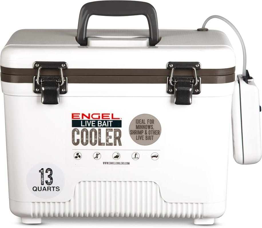 Engel Live Bait Cooler Box with 2nd Gen Aerator: Portable Fishing Stat