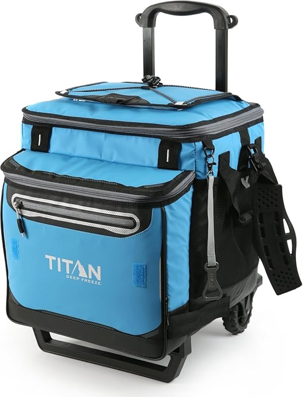 60-Can Collapsible Soft Cooler with Detachable AT Cart, Leakproof Lini
