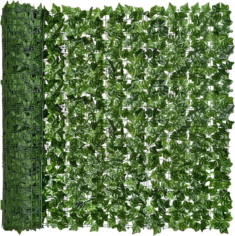 118x69in Artificial Ivy Privacy Fence for Outdoor Garden and Backyard