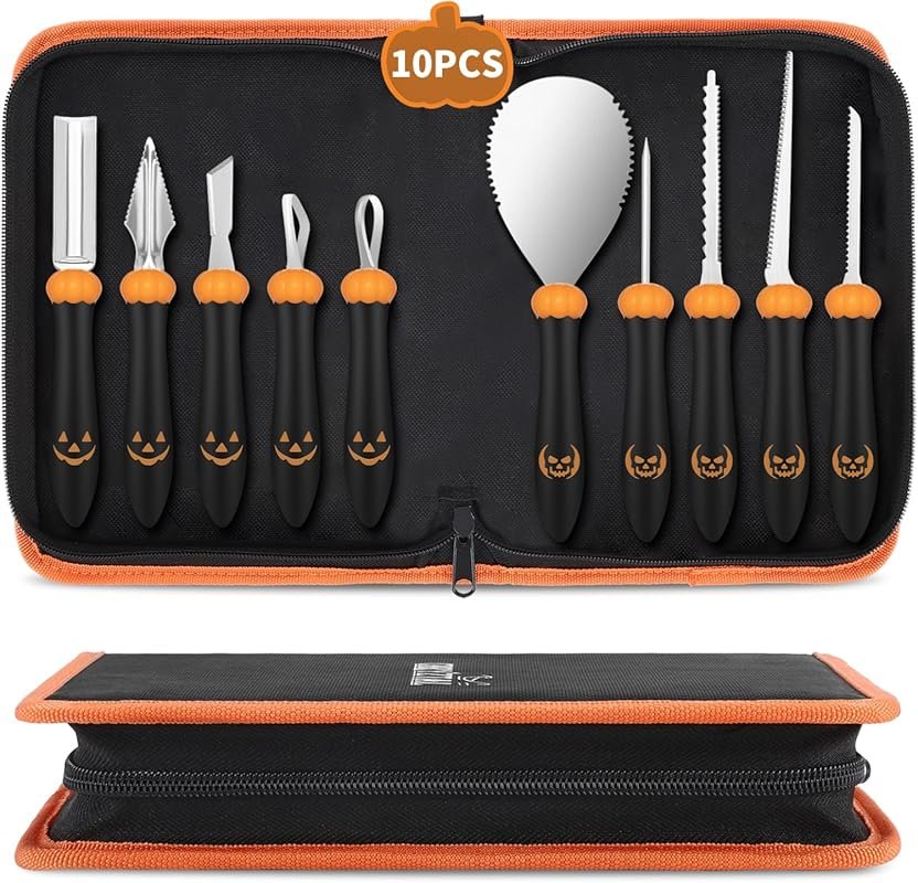 CHRYZTAL Professional Pumpkin Carving Kit: Heavy Duty Stainless Steel