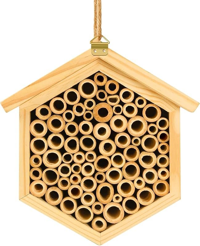 vensovo Mason Bee House – Natural Bamboo Habitat for Carpenter, Leafcutter & Pollinating Bees