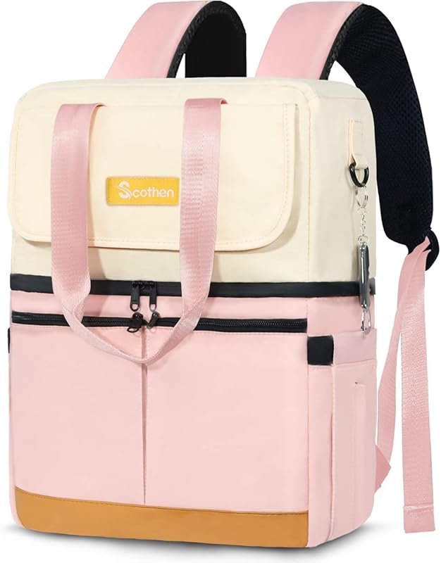 Double Decker Cooler Backpack with 12 Ice Packs – Keeps 36 Cans Cold 2