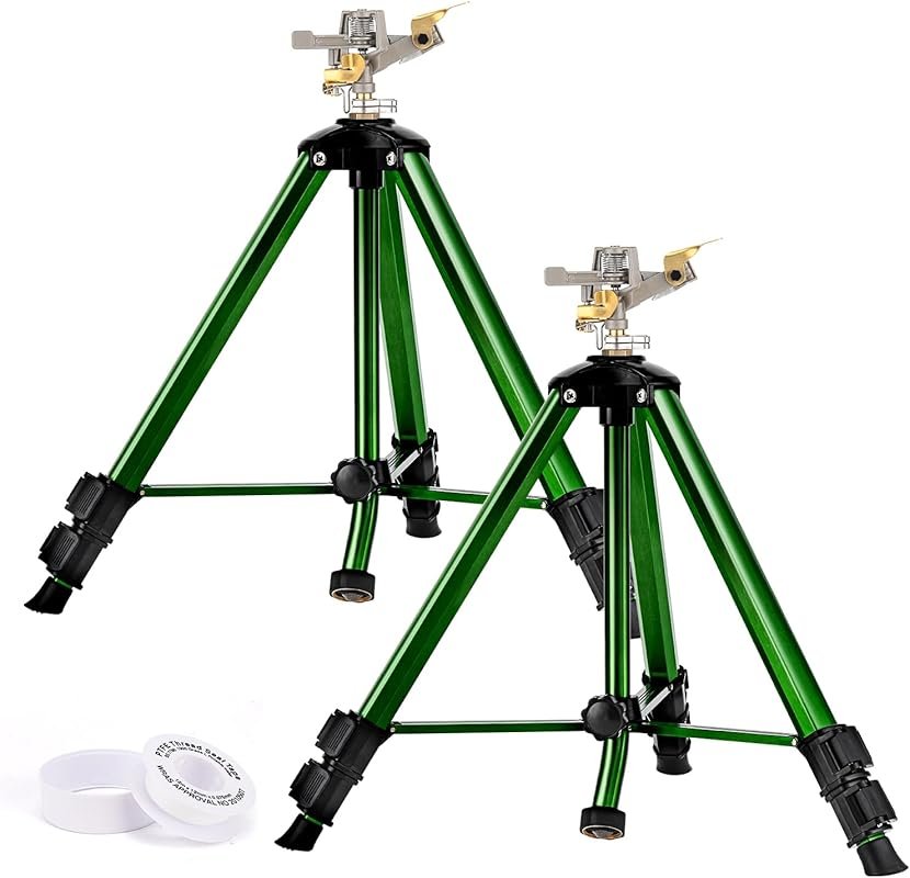 Keten 2 Pack Impact Sprinkler on Tripod Base for Large Area Yard Water