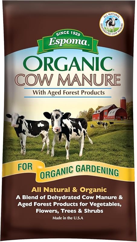 Espoma Organic Cow Manure Soil Amendment – 1 Cubic Foot for Vegetables