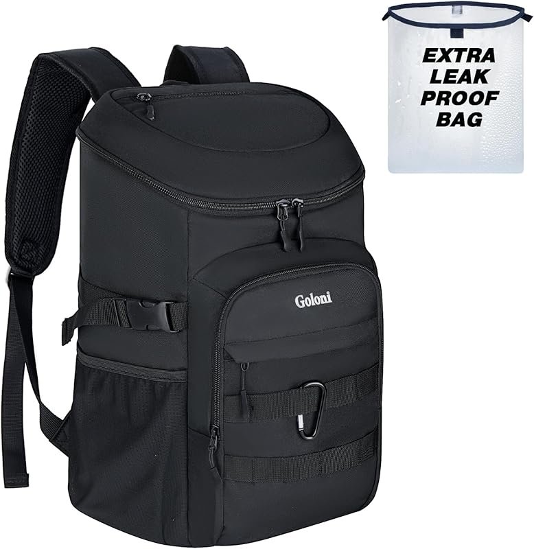 Insulated Cooler Backpack: Leak Proof Soft Cooler Bag for Camping, Tra