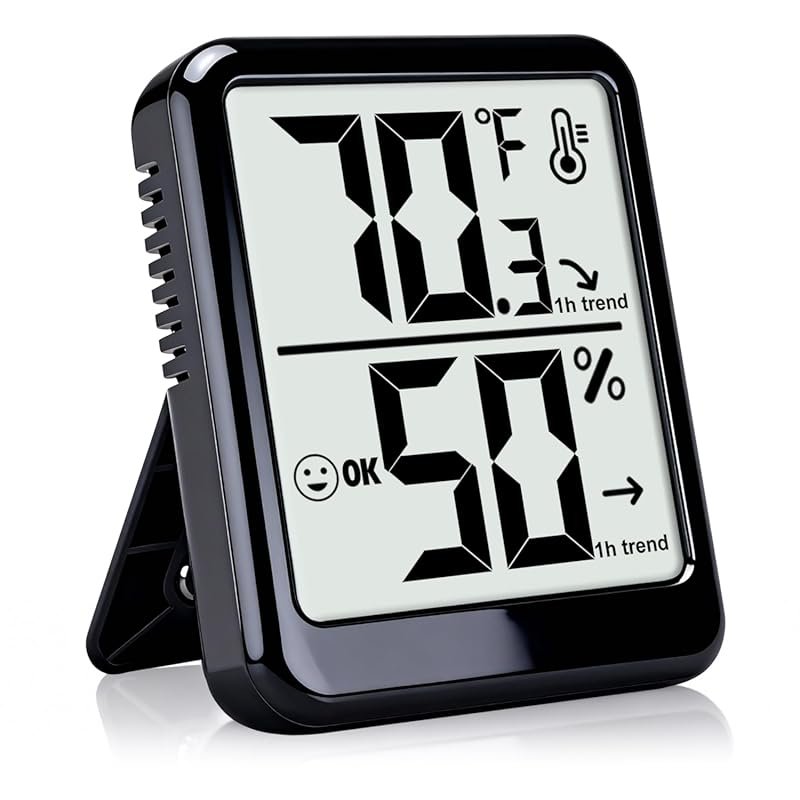 Digital Indoor Room Thermometer Hygrometer: Humidity Meter & Temperatu