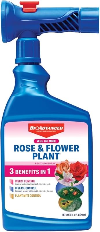 BioAdvanced All-in-One Rose & Flower Care, Ready-to-Spray Aphid and Fu
