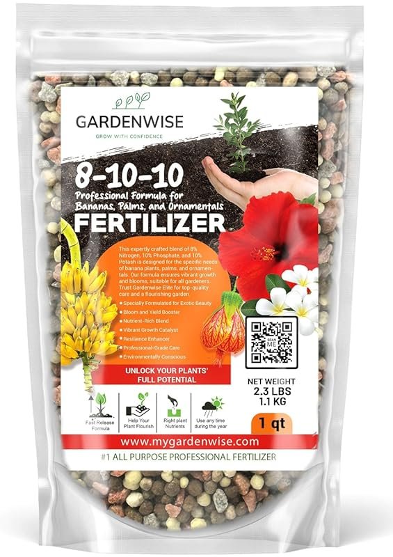GARDENWISE Elite 8-10-10 Fertilizer for Banana, Fruit & Flowering Tree