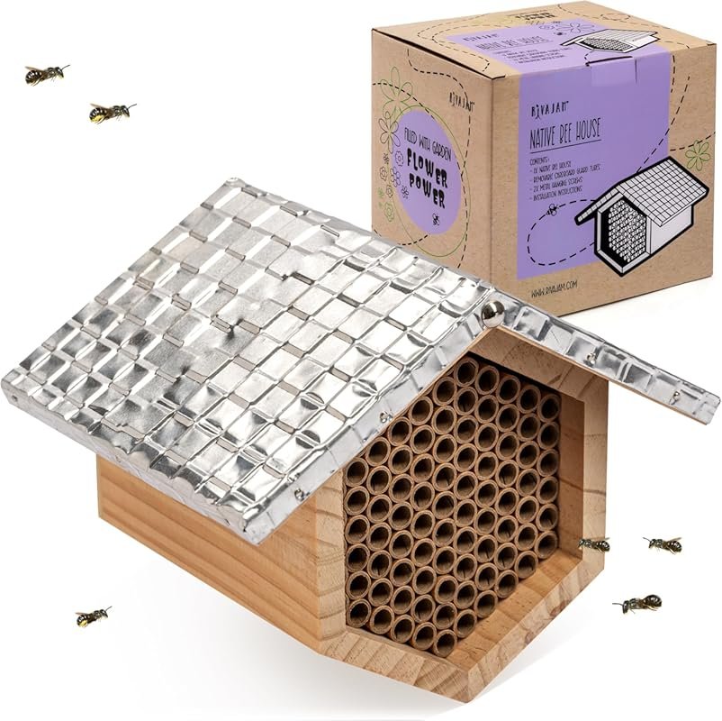 Rivajam Beekeeper Pro Mach II Mason Bee House – Waterproof, Replaceable Tubes