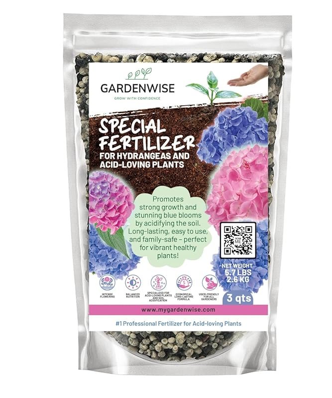 GARDENWISE Slow Release Hydrangea Fertilizer with Iron & Sulfur – Indo