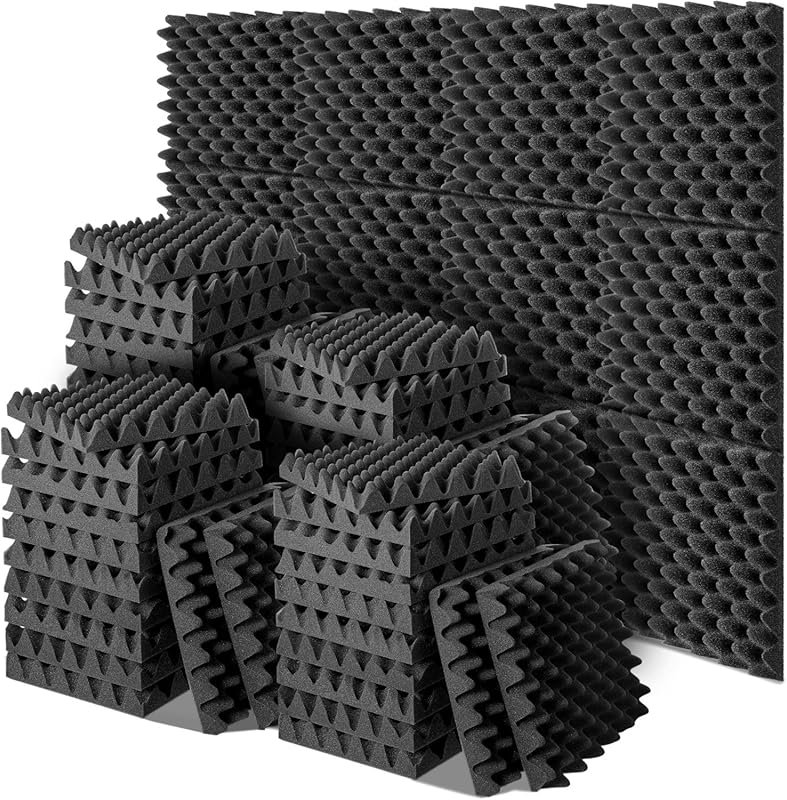 High-Density Egg Carton Acoustic Foam Panels – 36 Pack 12x12x2