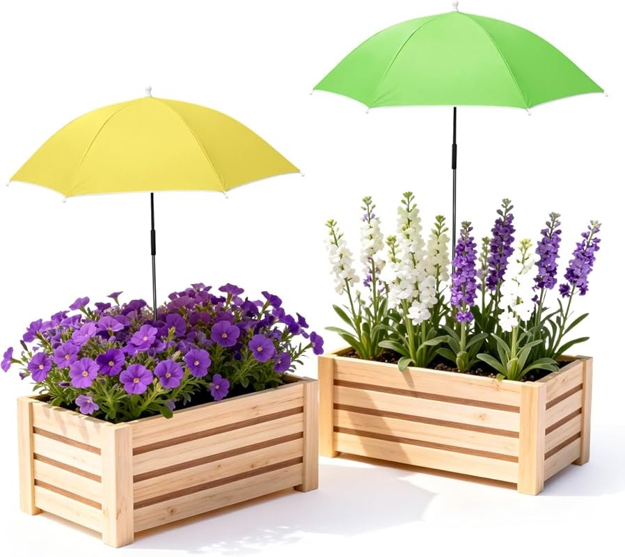 Tryly Plant Umbrellas for Outdoor Potted Plants and Garden Beds Sun Sh