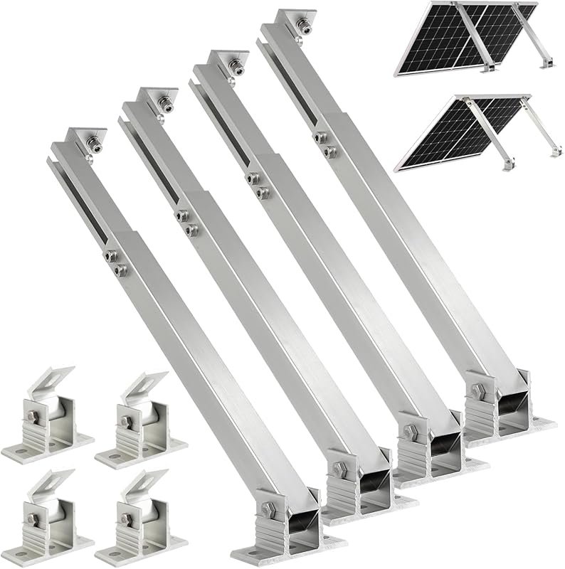 2 Sets Adjustable Solar Panel Mounting Brackets, 14-27IN, 100-450W Sup