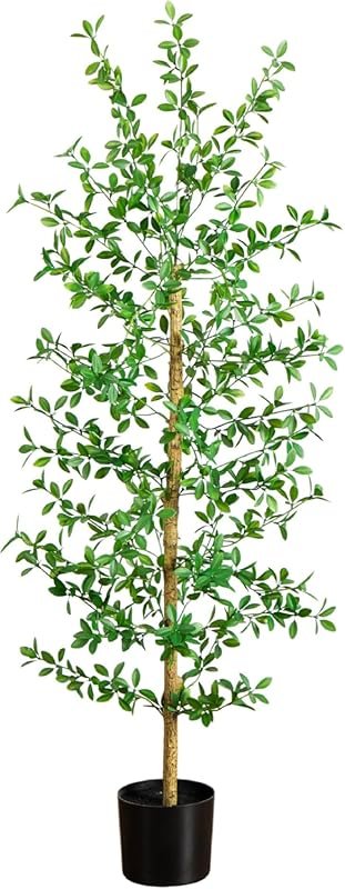 5ft Artificial Shady Lady Black Olive Tree for Indoor Mediterranean Decor