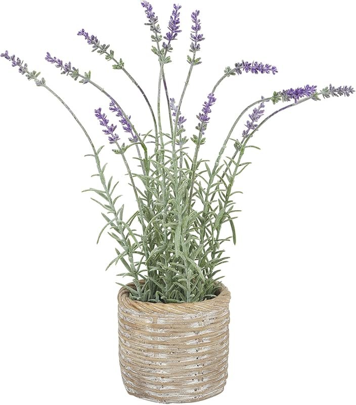 Lavender Artificial Flowers in Pots for Bathroom Kitchen Bedroom Farmh