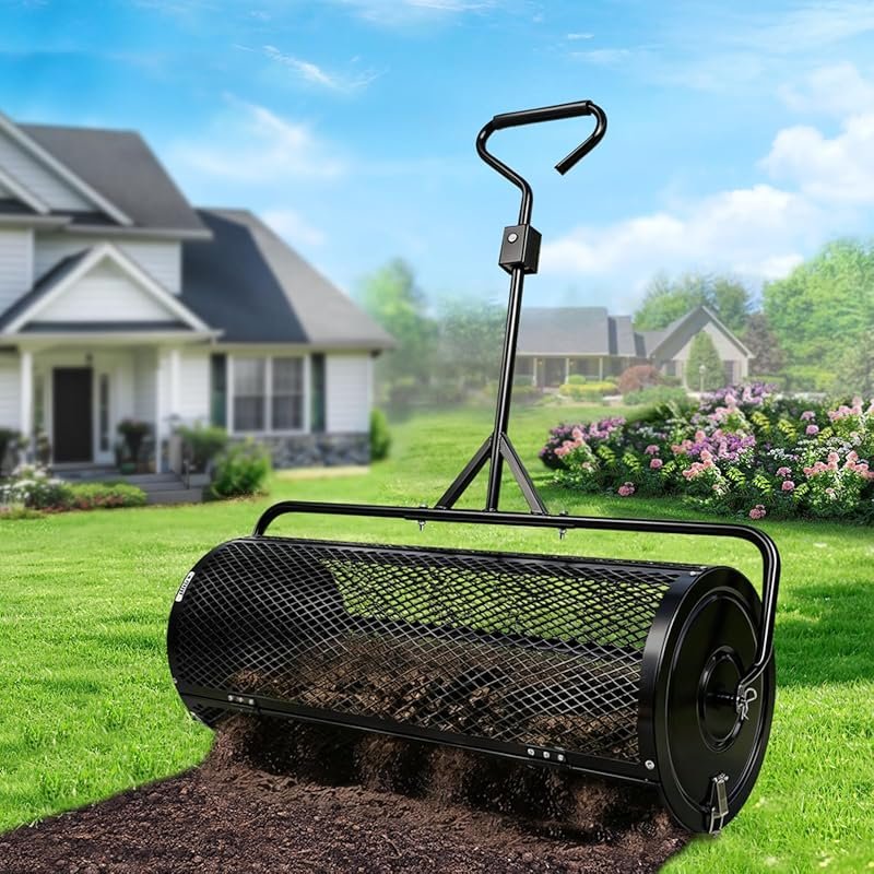 36-Inch Push/Tow Compost Spreader for Manure, Mulch, and Top Dressing 