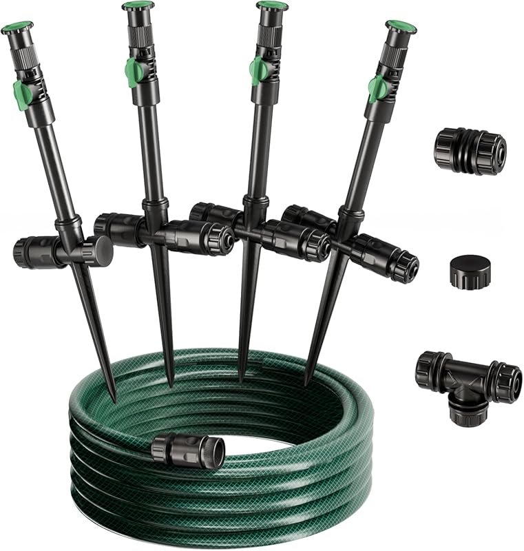 Flexible 50ft DIY Garden Sprinkler System for Lawn & Flower Beds