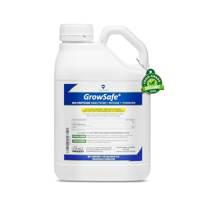 AgroMagen GrowSafe Organic Bio-Pesticide: Natural Miticide, Fungicide,