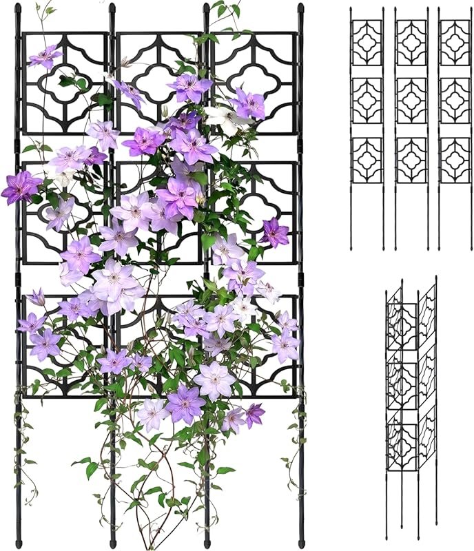 63 Inch Wall Trellis for Climbing Plants, 5.25FT Support Fence for Ivy