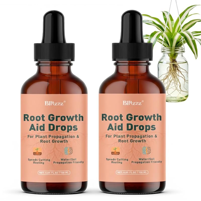 Root Drops Liquid Rooting Hormone – Dual Pack for Stronger Roots, Less Shock in Water, Soil, LECA – Perfect for Pothos, Monstera (4 oz x2)