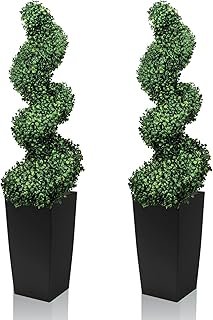 4FT Artificial Spiral Topiary Trees