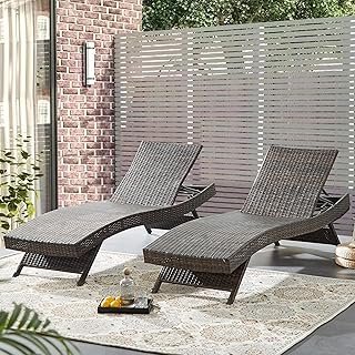 79'' Long Reclining Chaise Lounge (Set