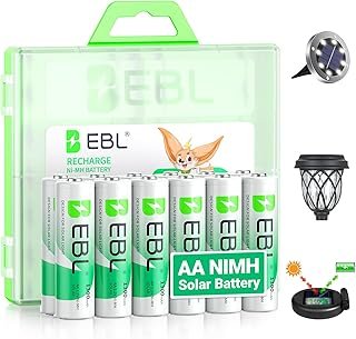 EBL Solar AA Battery Rechargeable Batteries