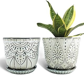 Gepege 6 Inch Beaded Ceramic Planter
