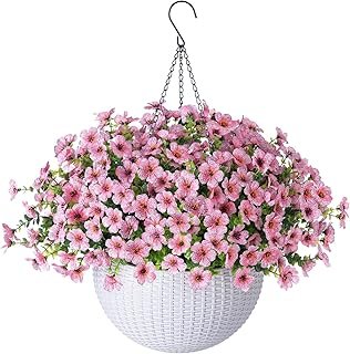 HyeFlora Artificial Fake Hanging Plants Flowers