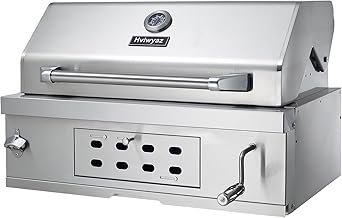 Large Built-In Charcoal BBQ Grill