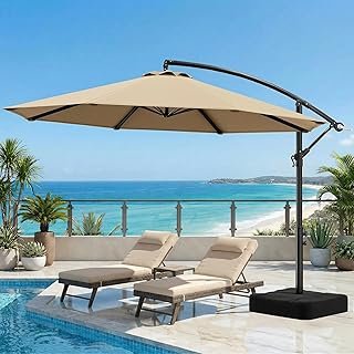 OLILAWN 10FT Cantilever Offset Patio Umbrella