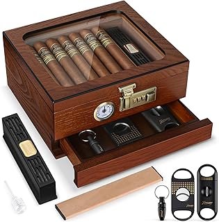 Tesonway Cigar Humidor Cedar Wood Box