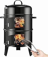 Vertical 19Inch Round Charcoal Smoker Grill