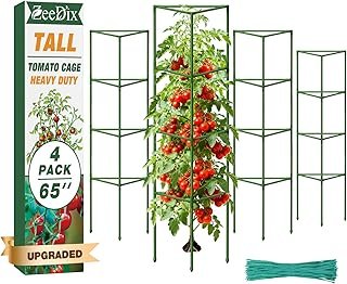 ZeeDix 4 Heavy Duty Tomato Cages