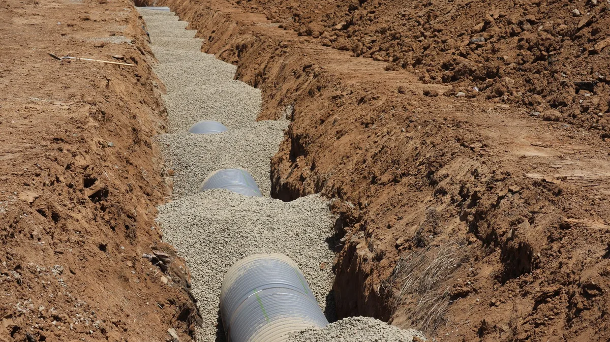 French drain installation