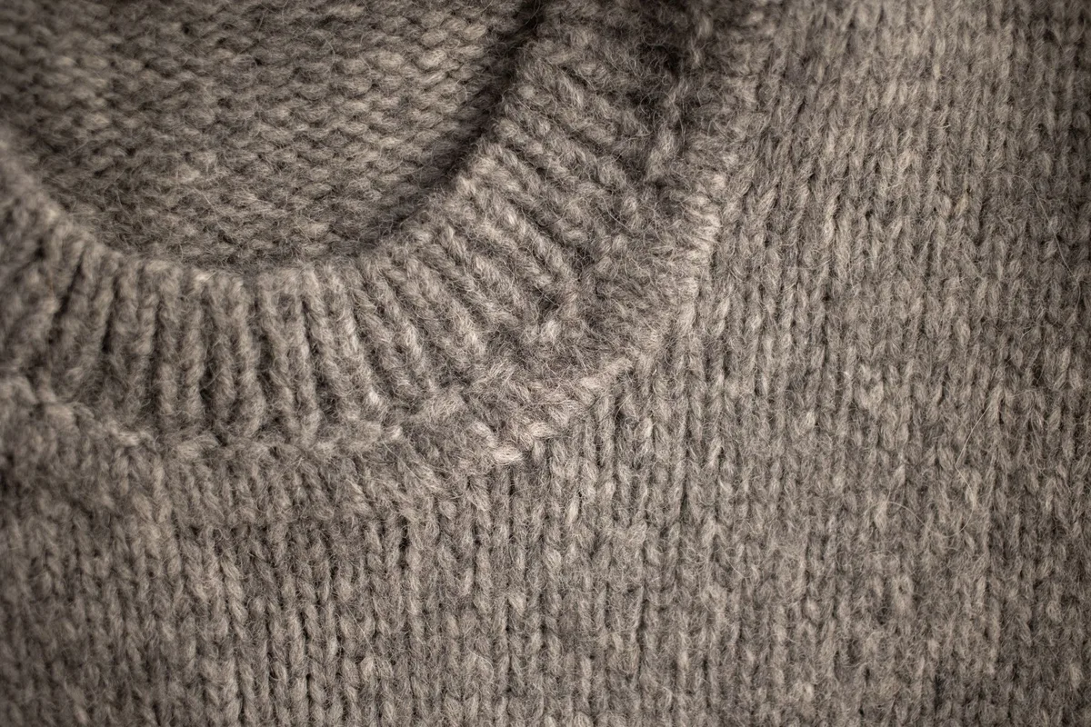 moth damage on wool sweater