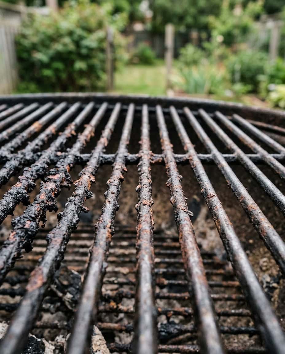 How do I remove carbon buildup from my grill?